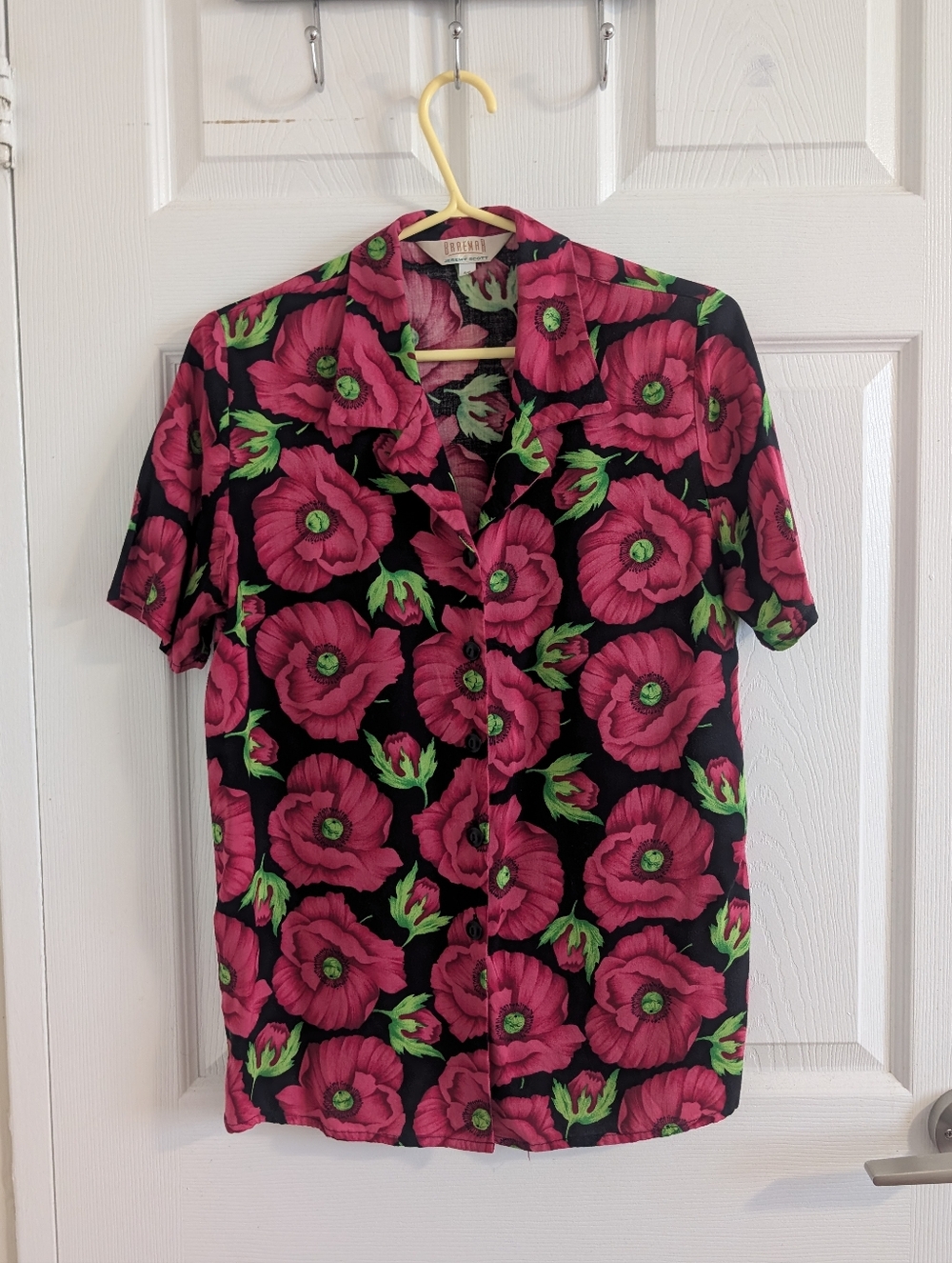 Vintage Braemar by Jeremy Scott Floral Poppy Rayon 90s Rare Find Archive - 5/6